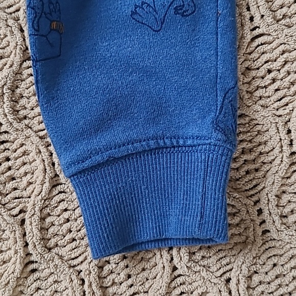 Carters Blue & Orange Dinosaur Crewneck Fleece and Cuffed Pant Set - Size 3t - Picture 3 of 9